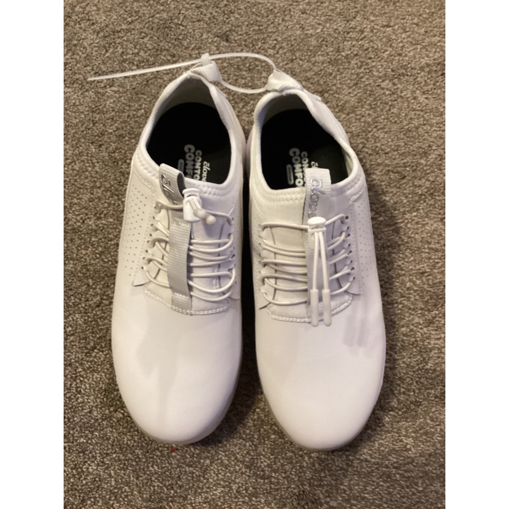 Clove All White Nursing Shoes Healthcare Sneakers Womens 8.5 Mens 7 Wide Fit